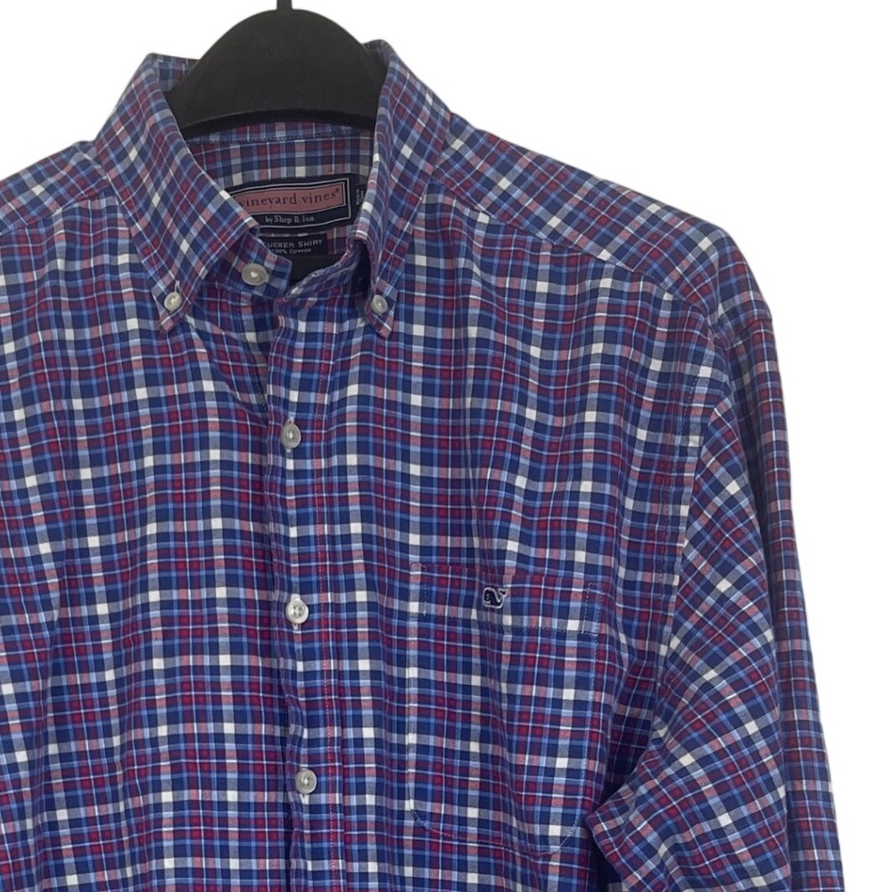 Vineyard Vines Tucker Shirt‎ Mens L Cotton Plaid Button Down Long Sleeve Preppy
